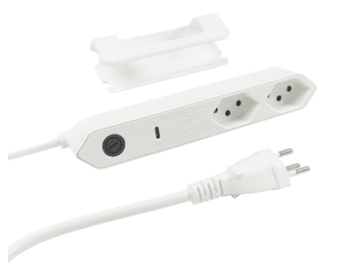 Steffen Steckdosenleiste IQ, 2 x T13 Steckdosen, 1 x USB-C PD (18W), 10 A, IP20, 1.5 m Kabel, in zwei Farben