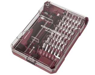 KRAFTWERK Präzisions-Schraubendreher-Set 1/4", 45-teilig, für Feinmechanik und Elektronik