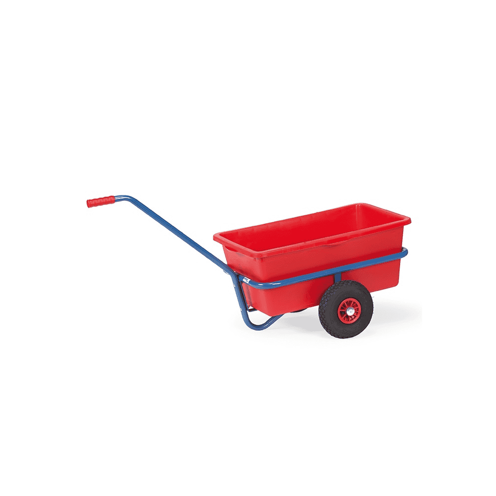 Fetra Handwagen mit Kunststoffmulde, pulverbeschichtet blau RAL 5007