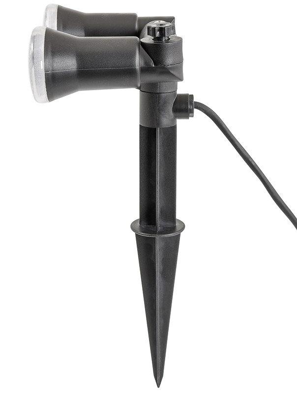Steffen GardenLine Spot mit 2 x LED-Lampe 5W (10W), 800lm, 4000K, H05RN-F, 3 m Kabel