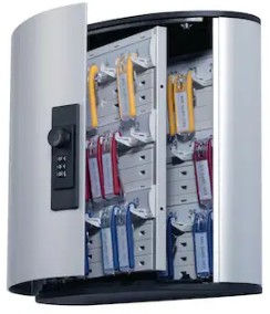 Boîte à clés Durable, argent/métallique, disponible en deux versions