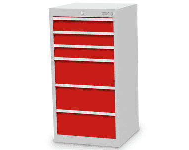 Schubladenschrank, Tiefe 500 mm, R 18-16, Schubladenanzahl 6 (3x100, 3x200mm)