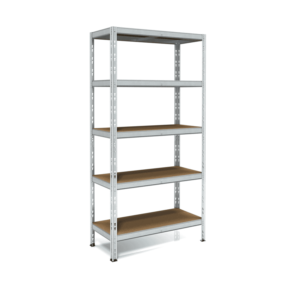 Fachbodenregal aus Metall POKERINO, 5 Fachböden, BxTxH 900 x 400 x 1800 mm