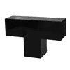 PLUS Pergola Arcade aus Holz, Schwarz RAL 9005, Modell 6, BxTxH 4860 x 2570 x 2170 mm