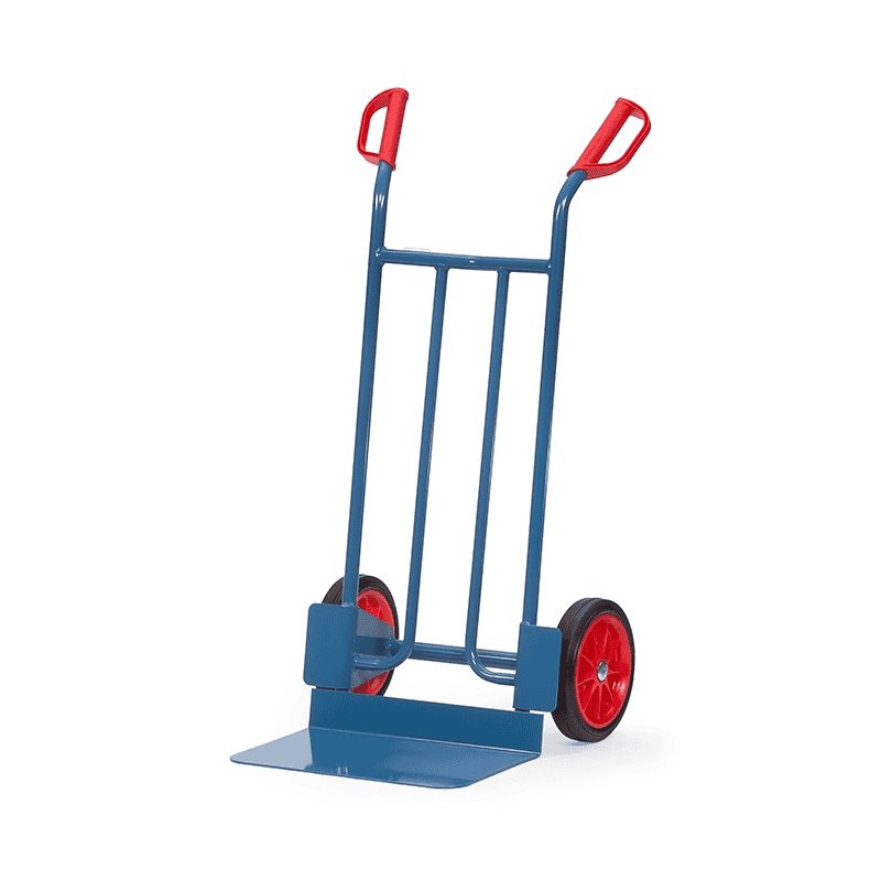 Fetra Diable en tube d'acier, hauteur 1150 mm, bavette extra large