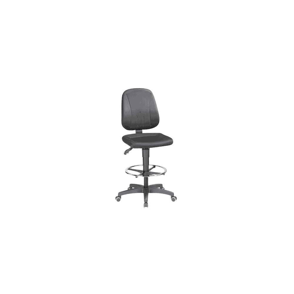 Arbeitsdrehstuhl Prosedia mit Fussring, Sitzhöhe 580-850 mm, schwarz