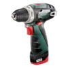 Metabo Akku-Bohrschrauber PowerMaxx BS Basic, 12 V, mit 2 x 2.0 Ah Li-POWER Akkus und Kunststoffkoffer