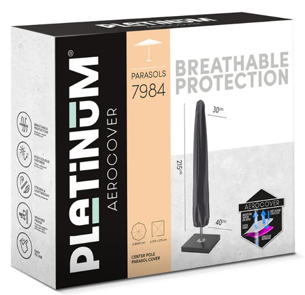 Platinum AeroCover Schutzhülle für Sonnenschirme mit Mittelmast, Höhe 2150 mm, Durchmesser 300/400 mm