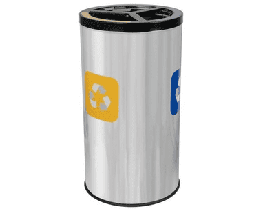 Abfalltrennbehälter Stream Triple, Recycling mit Dreifach-Trennsystem, 3 × 25 Liter