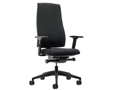 Chaise de bureau Interstuhl avec accoudoirs, mécanisme synchrone, noire, réglable en hauteur