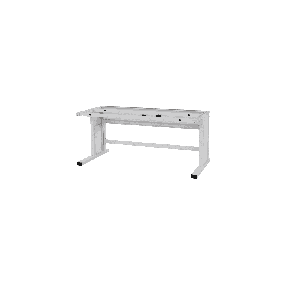 Bedrunka+Hirth ESD-Arbeitsplatz workergo C-Fuss, Grundgestell Tiefe 750 mm, höhenverstellbar mit Klemmfeststellung, 2 Breiten