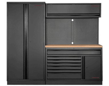 KRAFTWERK MOBILIO BLK 2er Kombi breit, Lochwand, LxBxH 488 x 2275 x 2000 mm