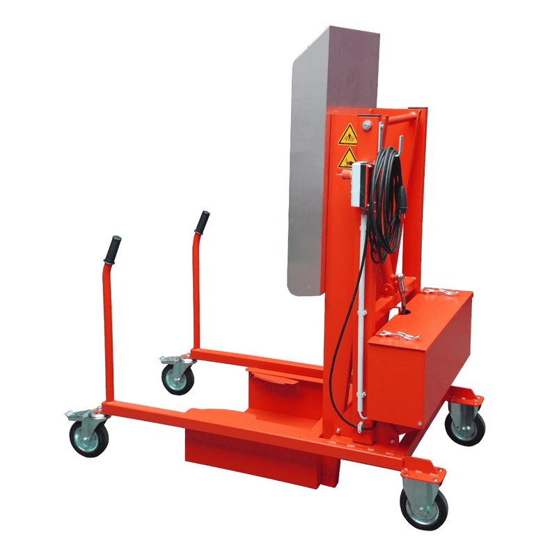 Chariot basculant pour poubelles électrohydraulique, en diverses versions