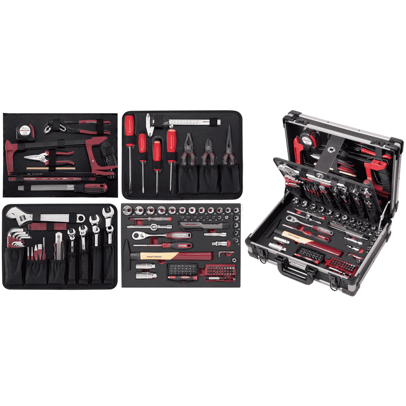 KRAFTWERK PRO LINE Profi-Alu-Werkzeugkoffer KW, PB+HT, 151-teilig