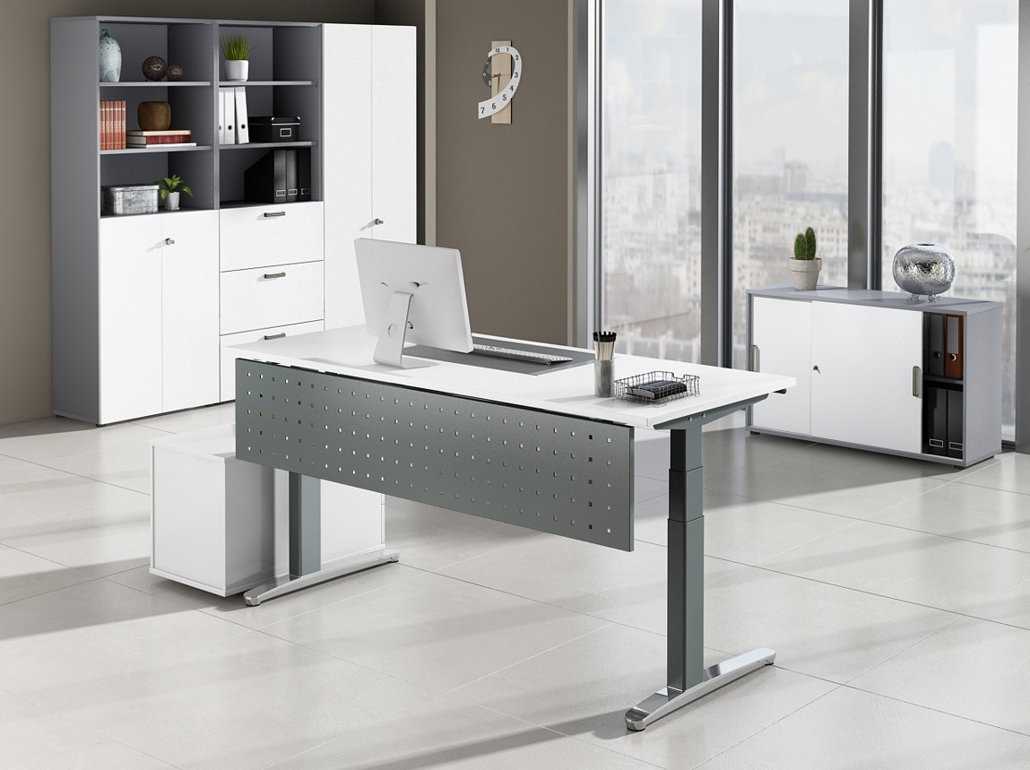 Sichtblende SmartOffice für Eckschreibtische, in diversen Ausführungen