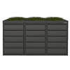 Abri pour poubelles avec toit végétalisé, pour poubelles de 240 litres, en acier galvanisé, anthracite RAL 7016, disponible en plusieurs modèles