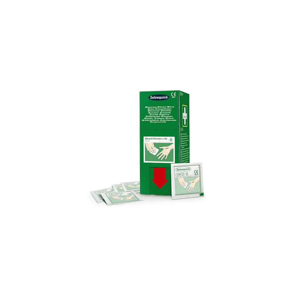 Wundreiniger Salvequick, Cederroth 3227, Refill, Packung à 40 Stück