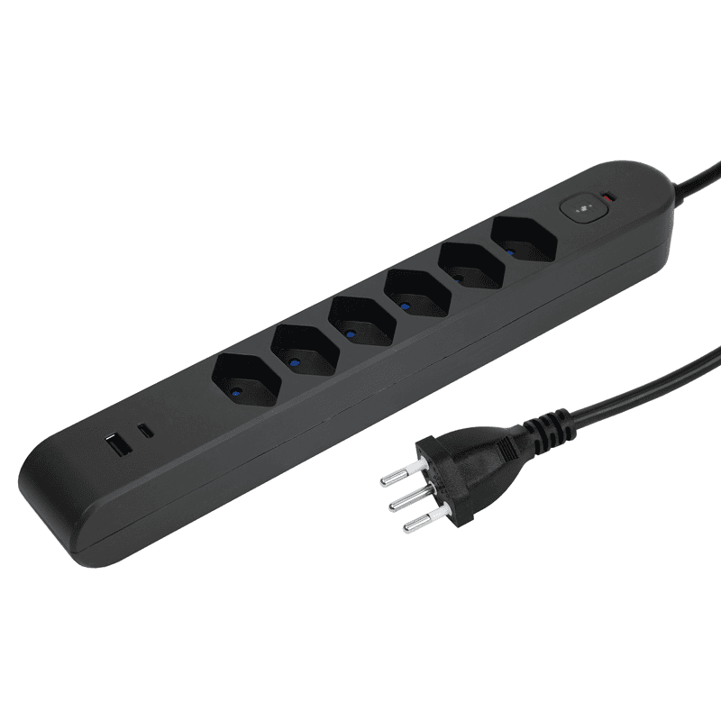 Steffen Steckdosenleiste IQ PRO, T13 Steckdosen, 1 x USB-A (18W), 1 x USB-C PD (20W), 10 A, IP20, 3 m Kabel, diverse Ausführungen