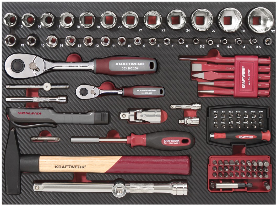 KRAFTWERK PRO LINE Profi-Alu-Werkzeugkoffer KW PB HT, 263-teilig