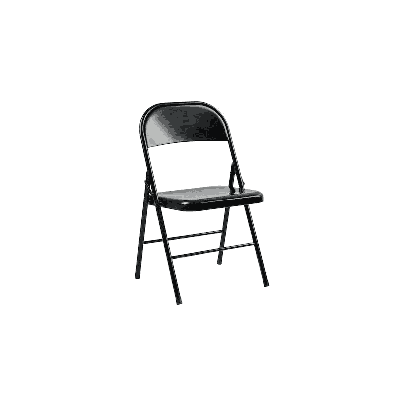 Chaise visiteur Arws F10 en métal, pliable, noire, lot de 4 pièces