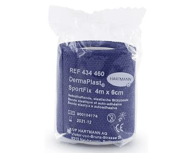 Bande adhésive cohésive DermaPlast Sportfix, 4 m x 60 mm, bleue