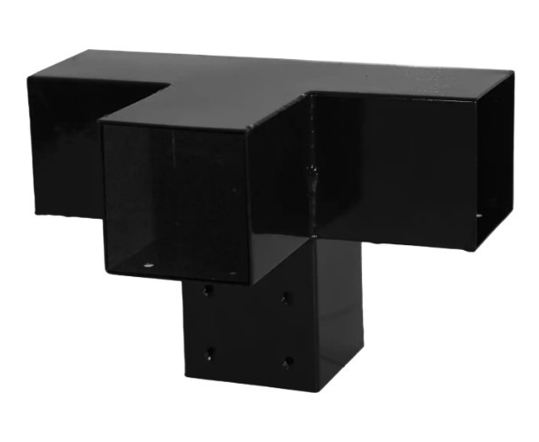 PLUS Pergola Cubic avec clôture Tokyo, noir RAL 9005, L x P x H 3870 x 3870 x 2170 mm