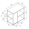 Beistellcontainer Gstaad für 800 mm Tiefe Schreibtische, in diversen Farben