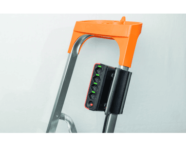 Steffen Steckdosenleiste CLIP, 4 x T13 Steckdosen, 10 A, IP20, 3 m Kabel, schwarz/orange
