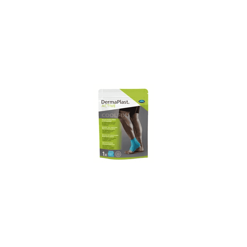Bande de soutien auto-rafraîchissante DermaPlast Active, 60 mm x 4 m, bleue
