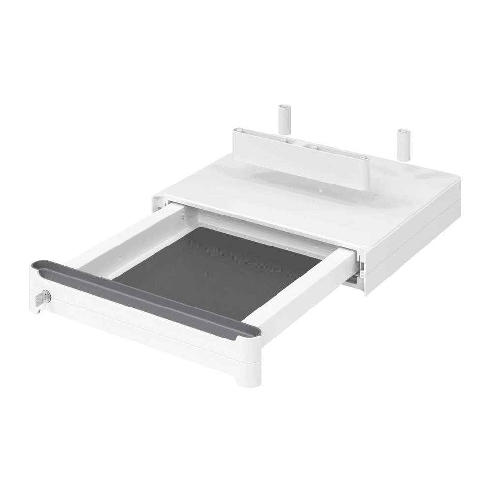 Unterbauschublade Smart Office für Schreibtische, abschliessbar, weiss, 430 x 410 x 70 mm