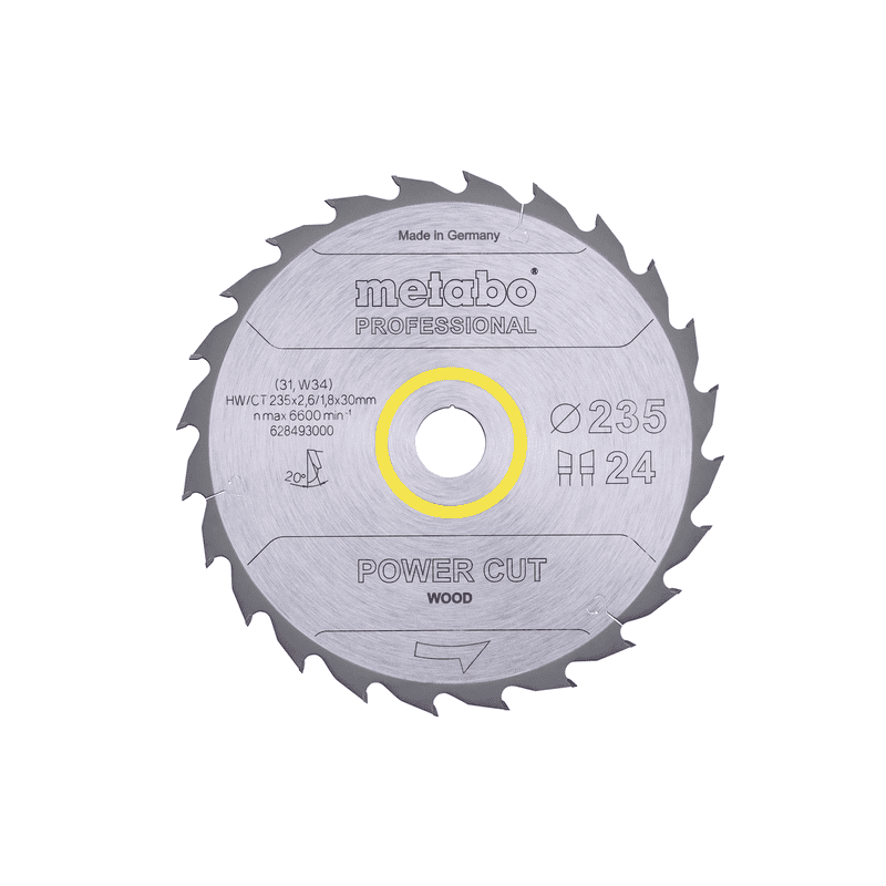 Metabo Kreissägeblatt "Power Cut Wood - Professional" 235 x 30 mm, Z24, WZ, 20°