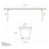 PLUS Siesta Living Banc / table, longueur 150 cm, disponible en deux couleurs