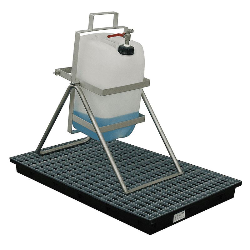 Chevalet inox pour bidon jusqu’à 30 litres