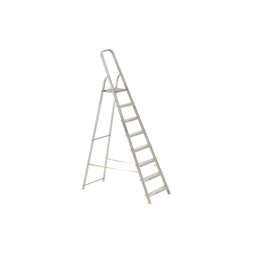 Escabeau ménager avec plate-forme, 8 marches