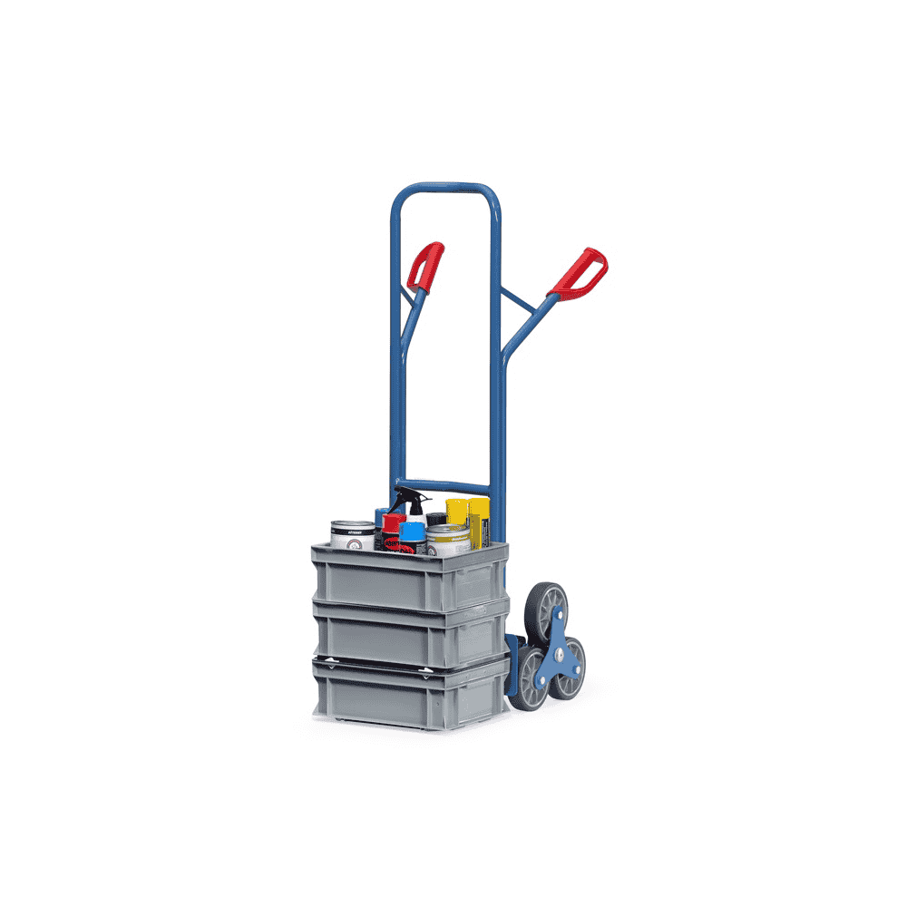 Fetra Treppenkarre Stahl, 2 dreiarmige Rad-Sterne, 200 kg Tragkraft