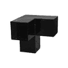 PLUS Arche à roses avec treillis, noir RAL 9005, L x L x H 1980 x 1080 x 2080 mm