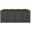 Abri pour poubelles avec toit végétalisé, pour poubelles de 240 litres, en acier galvanisé, anthracite RAL 7016, disponible en plusieurs modèles
