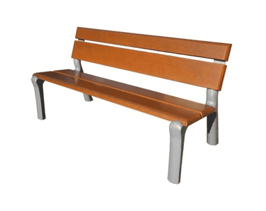 Banc de parc Delta, en bois avec dossier, 1700 x 685 x 835 mm