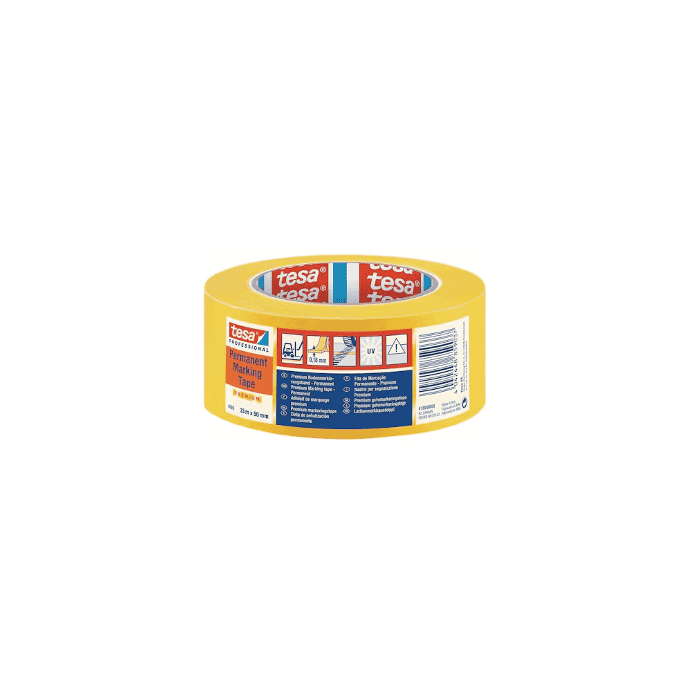 Bodenmarkierungsband Premium Tesa 4169, PVC, 50 mm x 33 m, in 2 Farben