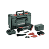 Metabo Akku-Multitool MT 18 LTX BL QSL, 18 V mit 2x LiHD Akkus (18 V / 4.0 Ah), Ladegerät ASC 55, metaBOX 145 L