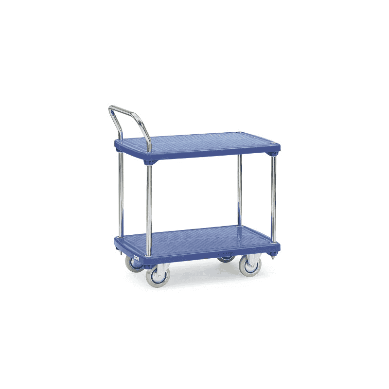 Fetra Kunststoff-Tischwagen mit zwei Böden, 815 x 540 x 890 mm