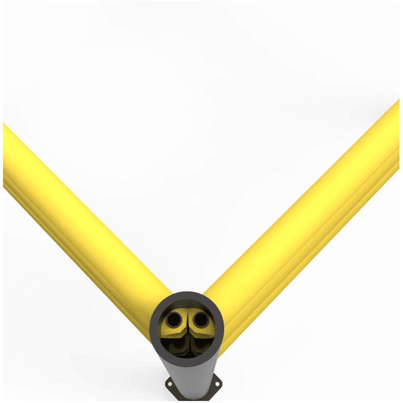 Flexibles Sicherheitsgeländer "Delta" mit 4 Balken