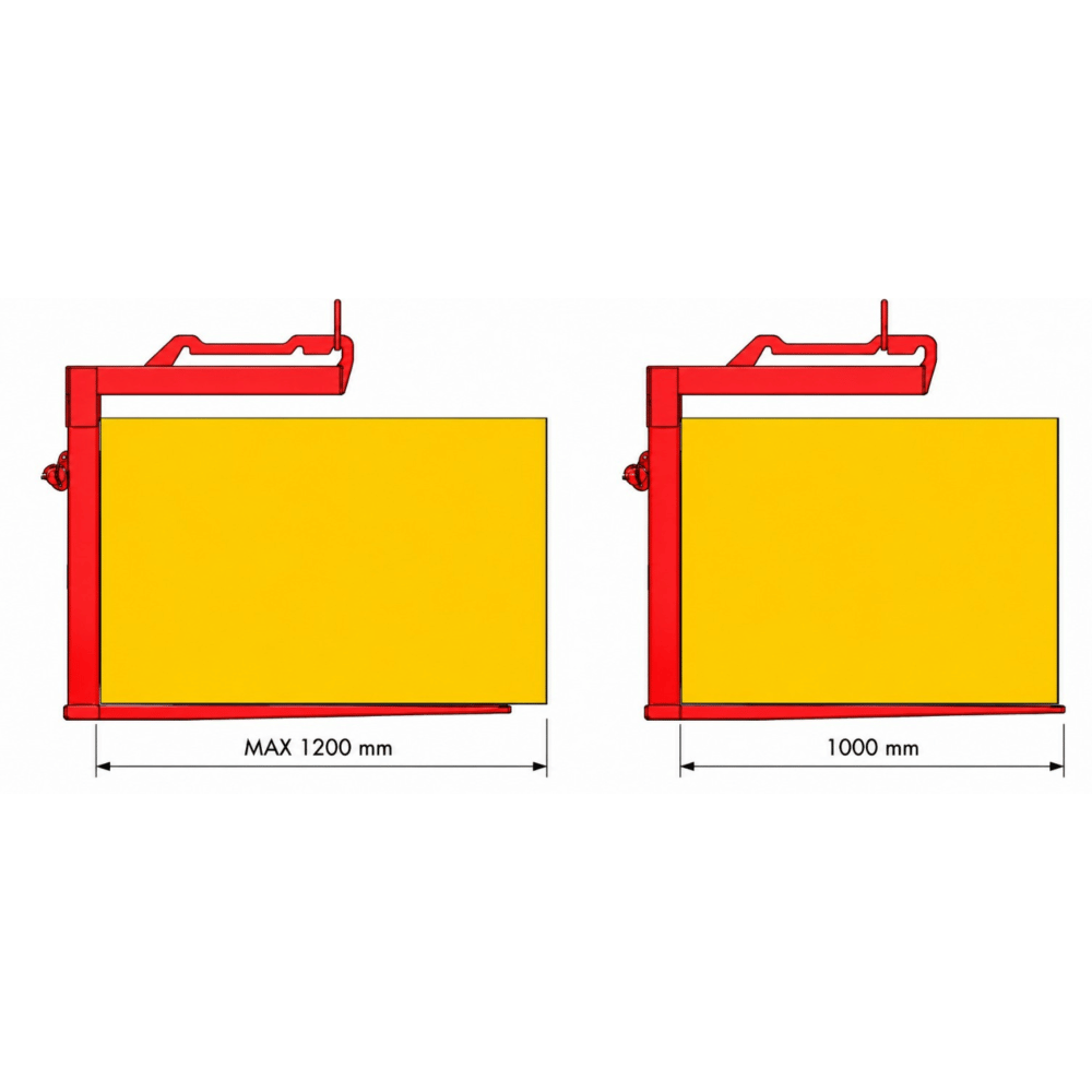 Krangabel Butti Special Cop mit manueller Lastausbalancierung, Tragkraft 600 kg, LxBxH 620 x 1030 x 1150 mm