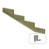 PLUS Limon d'escalier à 19°, profondeur de marche 390 mm, disponible en plusieurs modèles