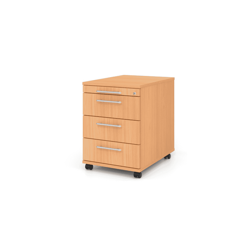 Caisson roulant Zermatt avec 4 tiroirs, fermeture automatique Soft Stopp, en diverses versions