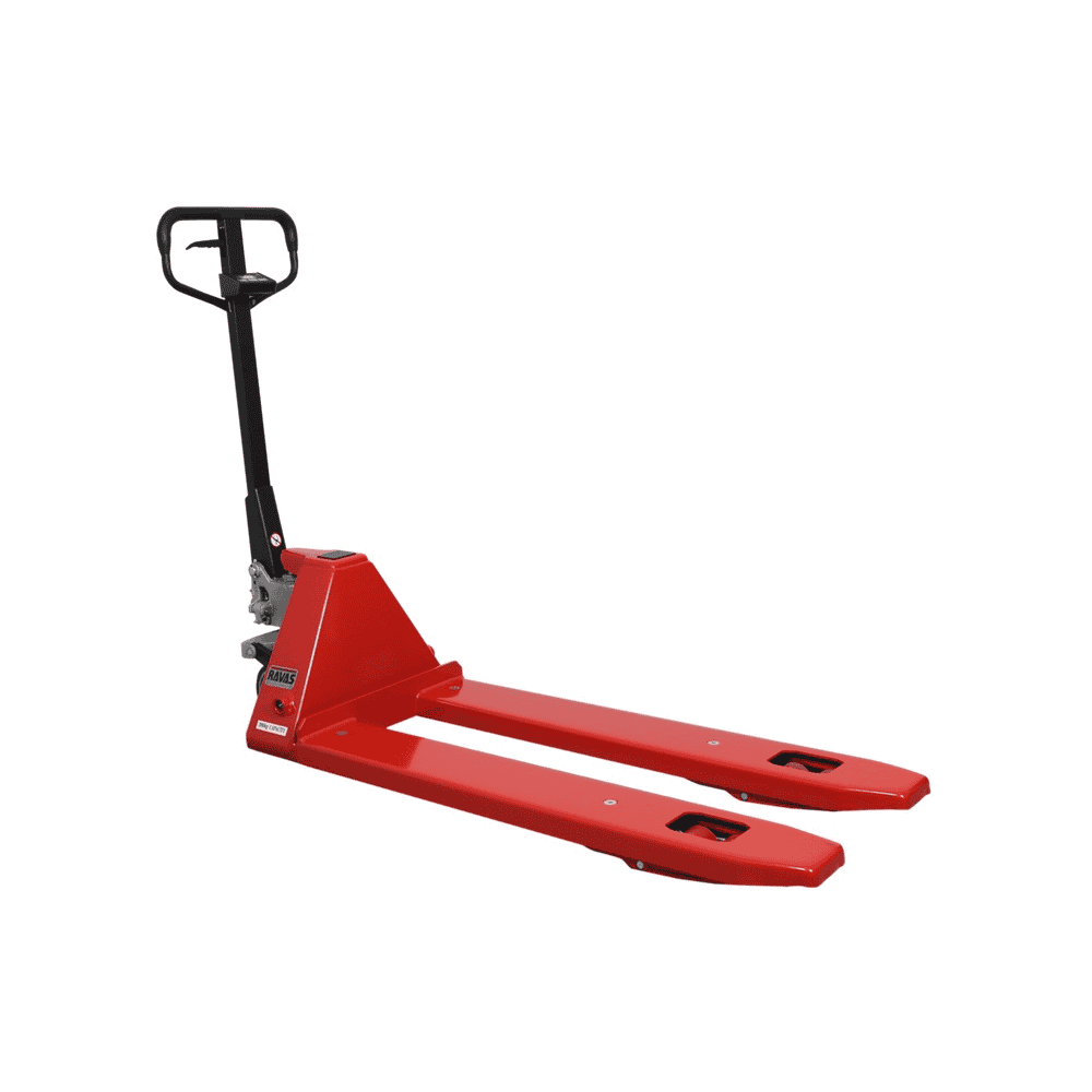 RAVAS Handhubwagen iPT Essential / Palettrolli mit Waage, Tragkraft 2000 kg, Anzeigeschritt 0,5 - 1 kg