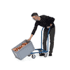 Eurokasten-Roller 250 kg, offener Rahmen, mit Rohrschiebebügel
