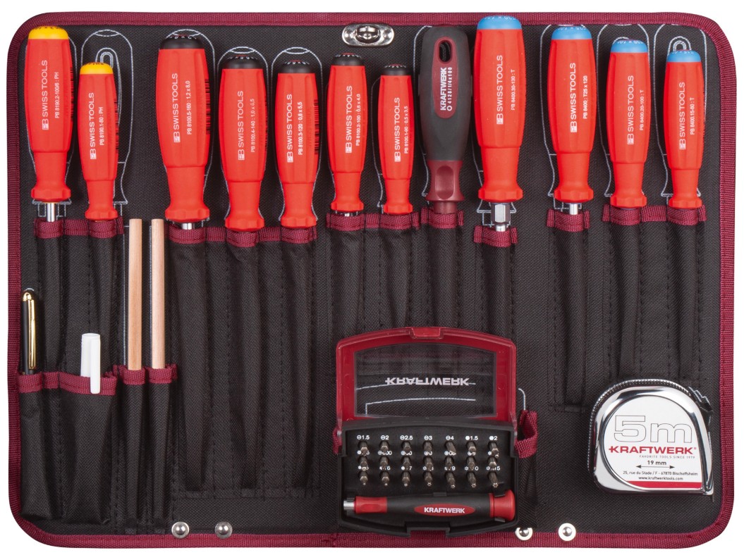 KRAFTWERK PRO LINE Werkzeugkoffer P300, ABS, 1/4" + 3/8", inkl. Werkzeug, 186-teilig