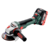 Metabo Akku-Winkelschleifer WVB 18 LTX BL 15-125 Quick, 18 V, mit 2 x 5.5 Ah LiHD Akkus, Schnellladegerät ASC 145 und metaBOX 165 L