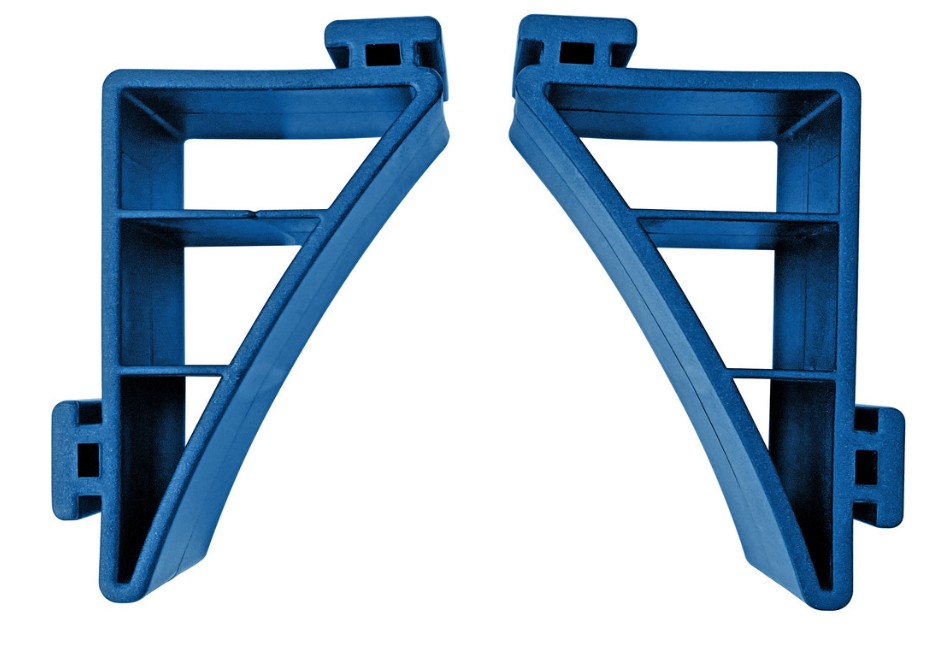 Fetra Jeu de cornes de retenue pour marchandises rondes, bleu
